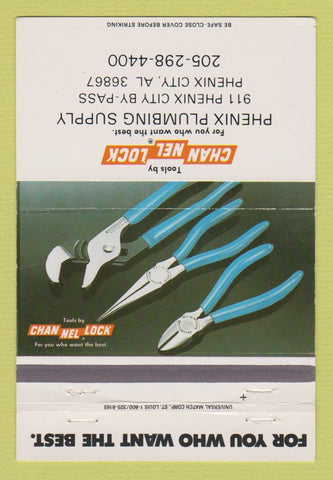 Matchbook Cover - Channel Lock Tools Phenix City AL 40 Strike