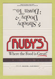 Matchbook Cover - Ruby's Restaurant Balboa Fullerton Laguna Beach CA 40 Strike