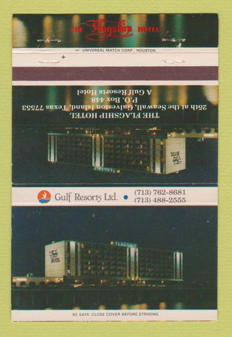 Matchbook Cover - Gulf Resorts Flagship Hotel Galveston TX 40 Strike