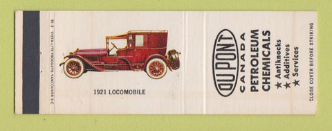 Matchbook Cover - DuPont Canada Petroleum Chemical Antique Car 1921 Locomobile