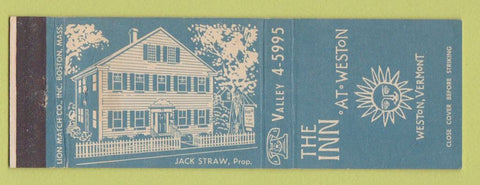 Matchbook Cover - Inn at Weston VT