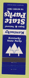 Matchbook Cover - Kentucky State Parks Frankfort KY WEAR