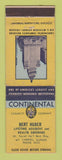 Matchbook Cover - Continental Insurance Bert Huber Mount Carroll IL