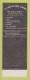 Matchbook Cover - Yellowstone National Park WY