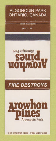 Matchbook Cover - Arowhon Pines Algonquin Park ON