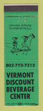 Matchbook Cover - Vermont Discount Beverage Liquor Rutland VT