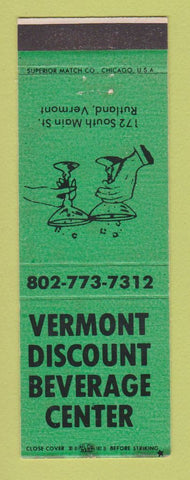 Matchbook Cover - Vermont Discount Beverage Liquor Rutland VT
