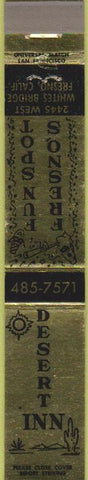 Matchbook Cover - Desert Inn Fresno CA 10 Strike