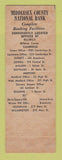 Matchbook Cover - Middlesex County National Bank Cambridge MA
