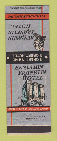 Matchbook Cover - Banjamin Franklin Hotel Philadelphia PA