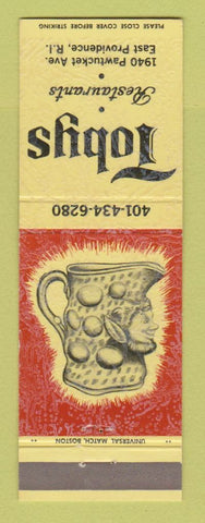 Matchbook Cover - Tobys Restaurants East Providence RI