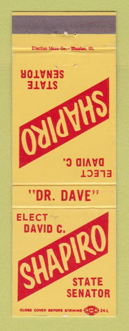 Matchbook Cover - David C Chapiro State Senator Election