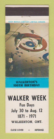 Matchbook Cover - Walkerton ON Walker Week 1971