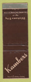 Matchbook Cover - Kambers Oklahoma City OK luggage WEAR