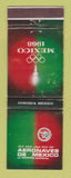 Matchbook Cover - 1968 Olympics Mexico Aernonaves WEAR