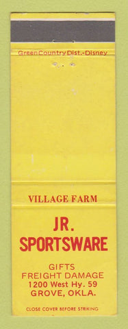 Matchbook Cover - Jr Sportsware Grove OK Gifts Freight Damaged Items