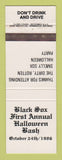 Matchbook Cover - Black Sox Halloween Bash 1986