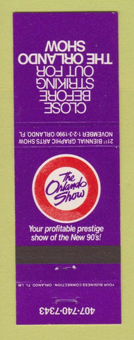 Matchbook Cover - Orlando Show Graphic Arts FL 1990