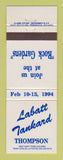 Matchbook Cover - Labatt Tankard Thompson Rock Gardens 1994