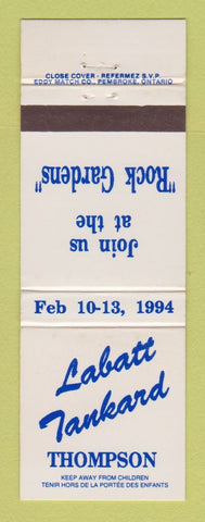 Matchbook Cover - Labatt Tankard Thompson Rock Gardens 1994