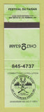 Matchbook Cover - Club De Ghasse & Peche Hunting Festival Du Faisan QC GREEN