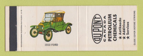 Matchbook Cover - DuPont Canada Petroleum Chemical Antique Car 1910 Ford