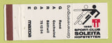 Matchbook Cover - Sports Club Soleita Hofstetten Mazda Garage Battwii