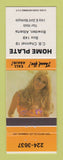 Matchbook Cover - Home Plate Bowden AB pinup