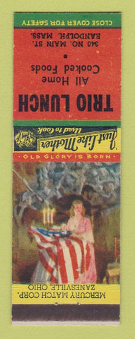 Matchbook Cover - Trio Lunch Randolph MA