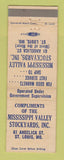 Matchbook Cover - Mississippi Valley Stockyards St Louis MO