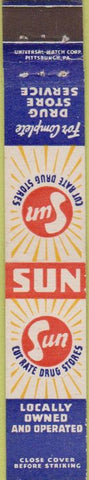 Matchbook Cover - Sun Cut Rate Drugs 10 Strike