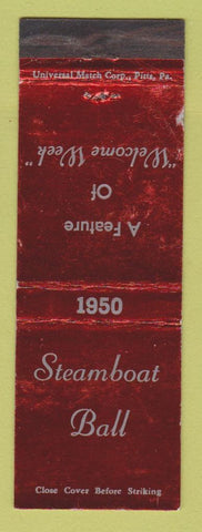 Matchbook Cover - Steamboat Ball 1950 WEAR