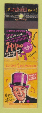 Matchbook Cover - Nut Club Miami Beach FL feature WEAR