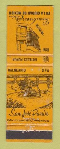 Matchbook Cover - Puria Cristol Colon Mexicfo Hotel WORN