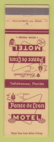 Matchbook Cover - Ponce De Leon Motel Tallahassee FL