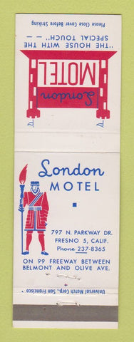 Matchbook Cover - London Motel Fresno CA