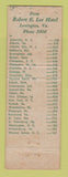 Matchbook Cover - Robert E Lee Hotel Lexington VA