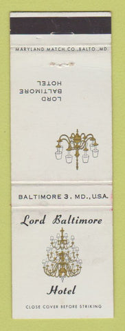 Matchbook Cover - Lord Baltimore Hotel MD WEAR