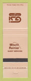 Matchbook Cover - Mount Rainier WA Guest Services