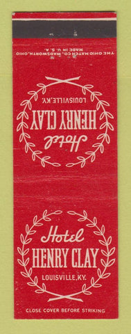 Matchbook Cover - Hotel Henry Clay Louisville KY