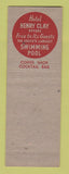 Matchbook Cover - Hotel Henry Clay Louisville KY