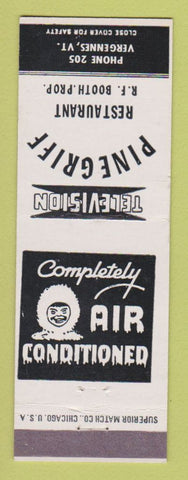 Matchbook Cover - Pinegrill restaurant Vergennes VT Eskimo