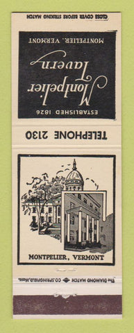 Matchbook Cover - Montpelier Tavern VT