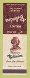 Matchbook Cover - Merlino's Belvedere Canon City Colorado