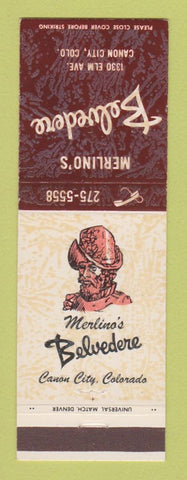 Matchbook Cover - Merlino's Belvedere Canon City Colorado