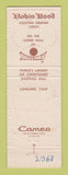 Matchbook Cover - Robin Hood Cocktails Restaurant Concord CA