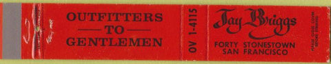Matchbook Cover - Jay Briggs San Francisco CA 10 Strike