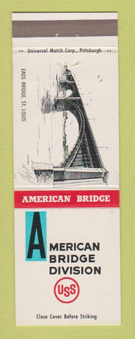 Matchbook Cover - American Bridge Division USS Steel Eads Bridge St Louis MO