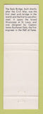 Matchbook Cover - American Bridge Division USS Steel Eads Bridge St Louis MO