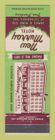 Matchbook Cover - New Murray Hotel St Catharines ON